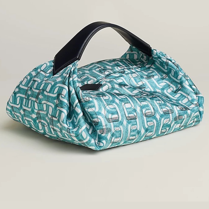 HERMES＊スカーフバッグ《バルソワ》/ハンドバッグ シルク