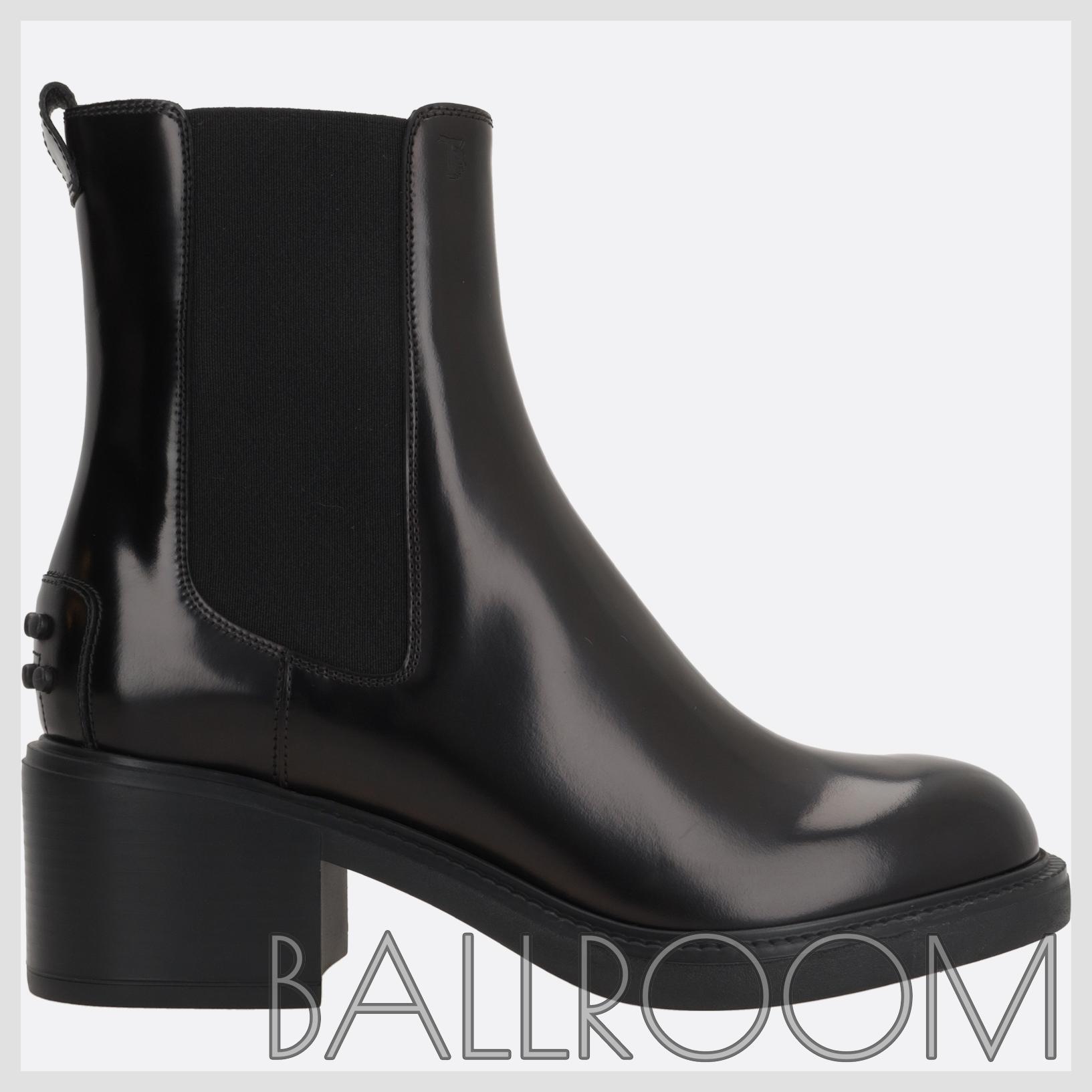 ショートブーツ・ブーティ TODS SHINY LEATHER ANKLE BOOTS