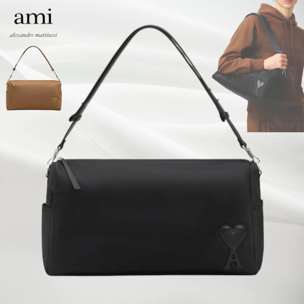 【AMI PARIS】ナイロンキャンバス Marcel ラージバッグ