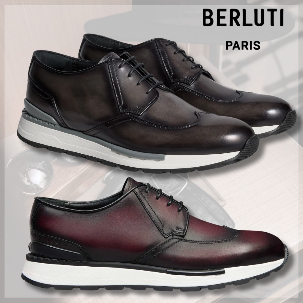 Berluti レザースニーカー メンズ 高級感 ベネチアレザー
