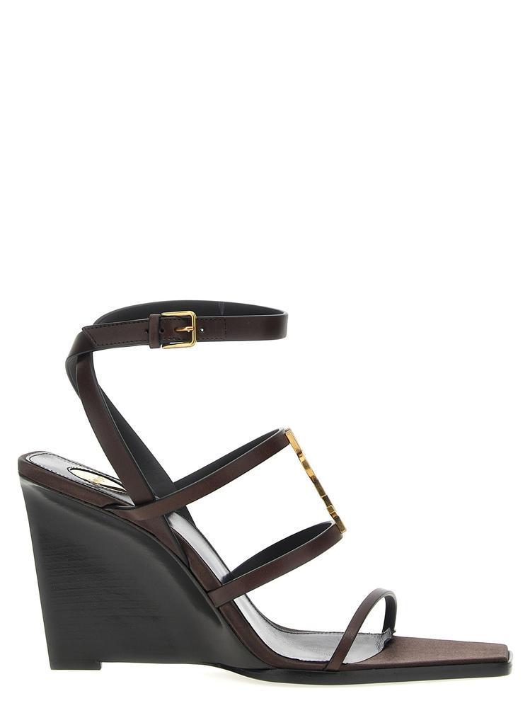 Saint Laurent 'Cassandre' wedges レディース サンダル