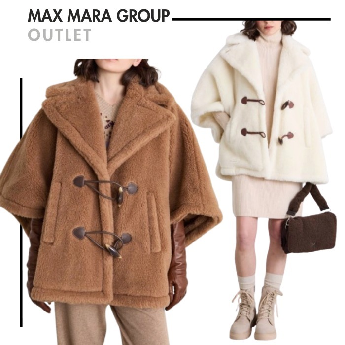 MAX MARA アウトレット●GEORGE テディベアふんわりファーケープ