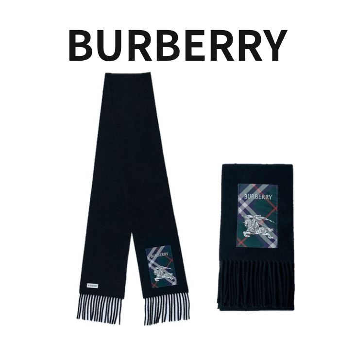 Burberry チェックラベル カシミヤスカーフ