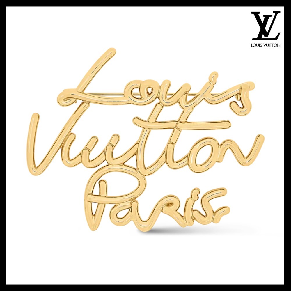 【ロゴを象ったデザイン♪】Louis Vuitton★ブローチ