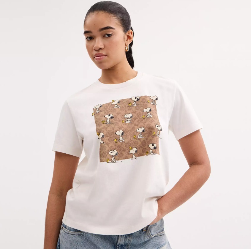 コーチ × ピーナッツ＊スヌーピー スクエアTシャツ