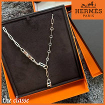 【個性溢れる◆】○と□のリンクデザイン♪ HERMES ネックレス