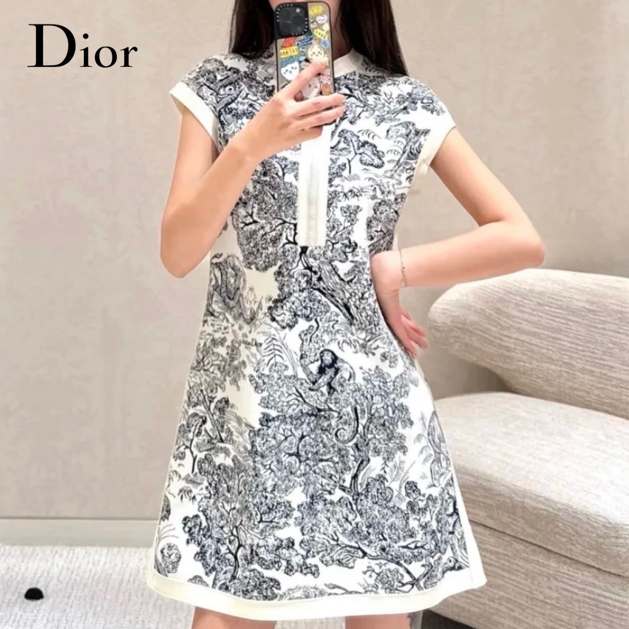 魅力のデザイン☆【DIOR】Dioriviera ショートフレアドレス