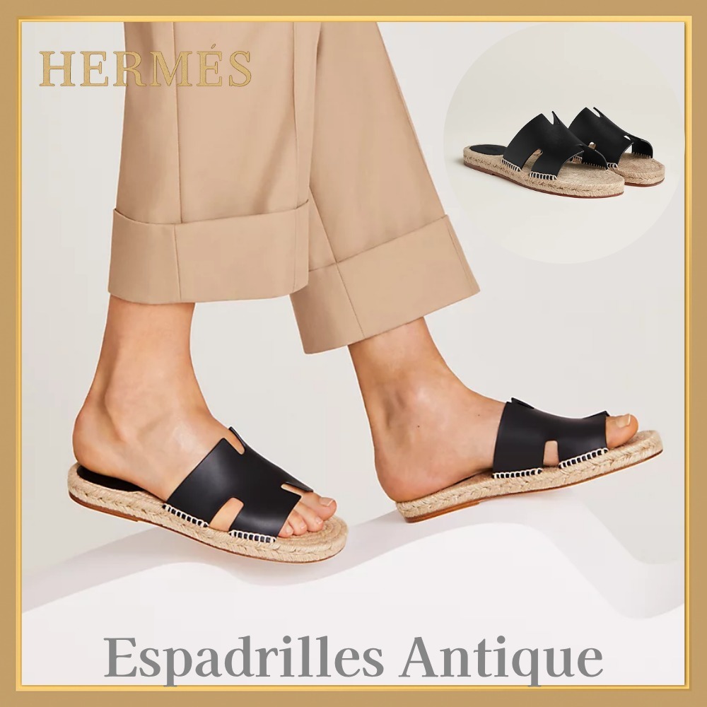 【足元エレガントに♪】HERMES Espadrilles Antigua サンダル