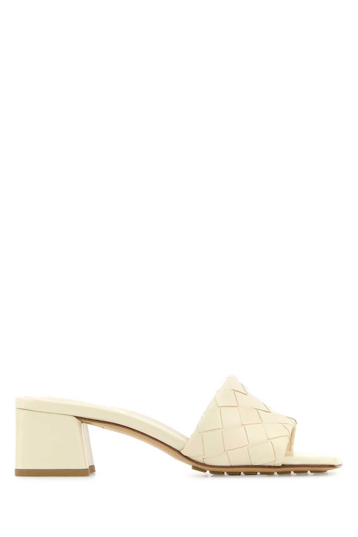 【関税&送料込】Bottega Veneta Ivory Leather Parco Mules
