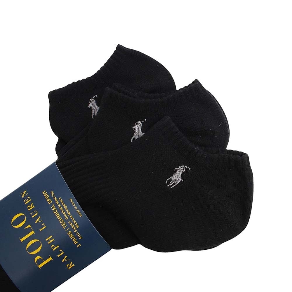 POLO RALPH LAUREN ソックス3足セット メンズ 827063PK-BLACK