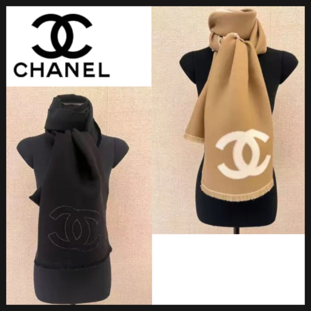 【シンプルで装いに合わせやすいカラー☆】CHANEL マフラー