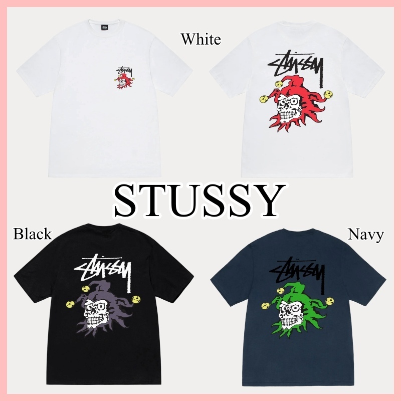 STUSSY 新作 JOKER Tシャツ 半袖 White Black Navy 送料込み