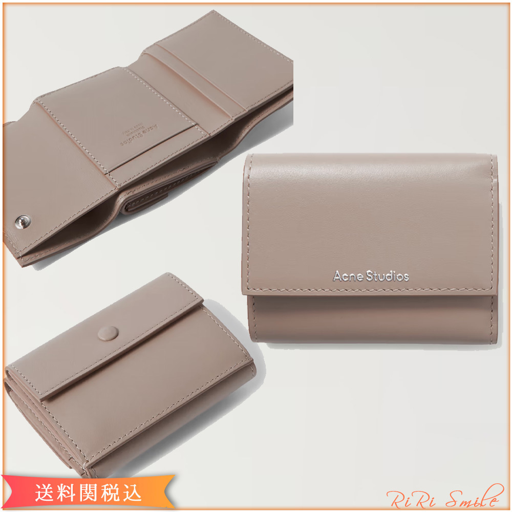 Acne Studios ロゴ レザー 三つ折り財布