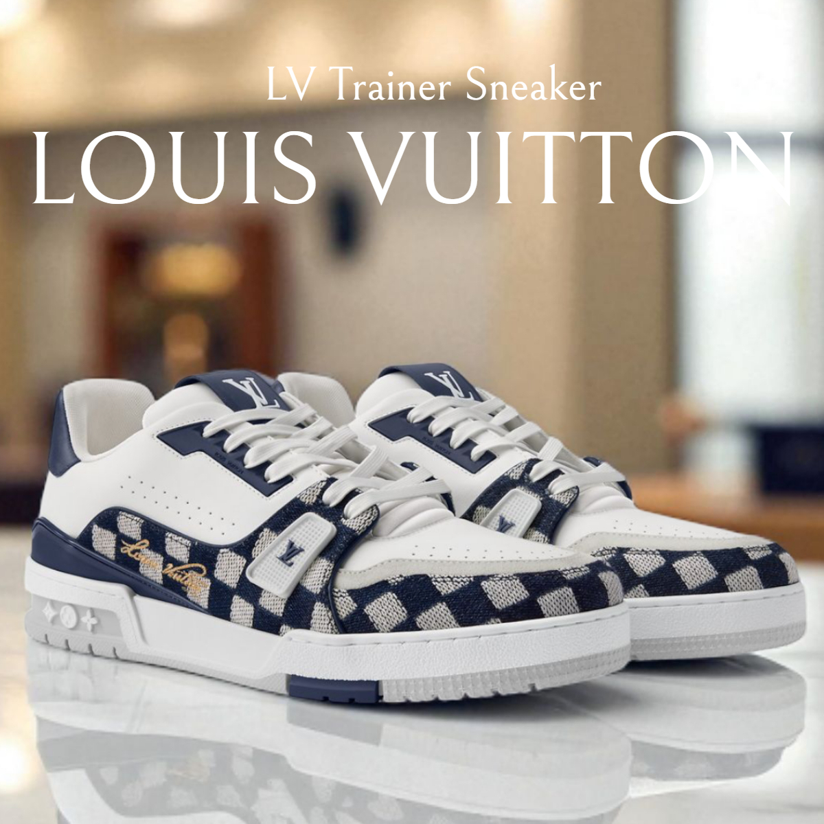 メンズ新色*LV*LV Trainer トレーナー スニーカー ダミエデニム