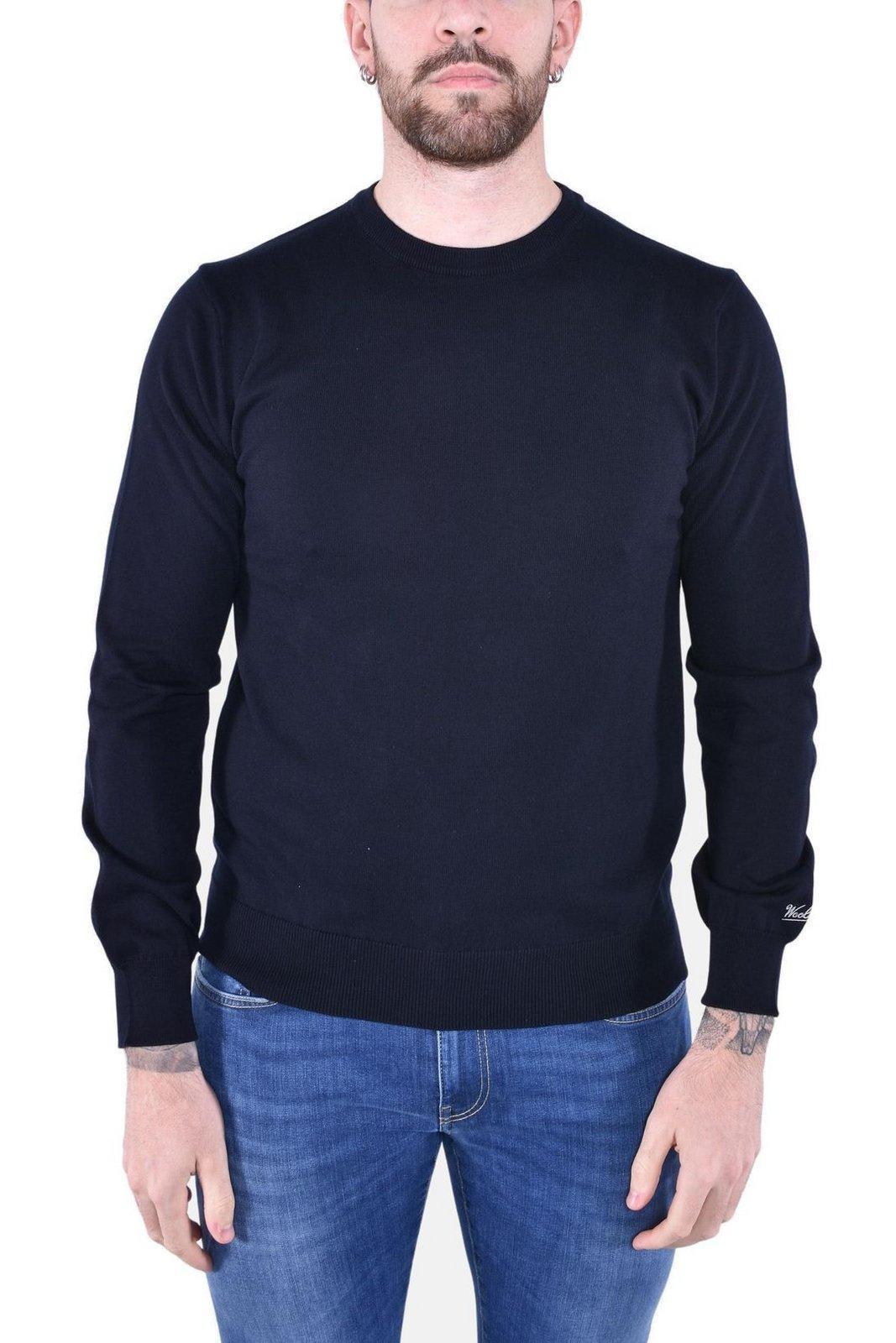 【送料&関税込】Woolrich Logo Embroidered Crewneck Jumper