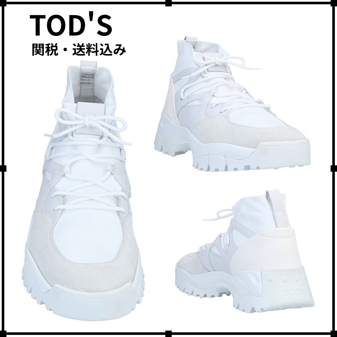 関税*送料込★TOD'S★ ハイカットスニーカー レースアップ ロゴ