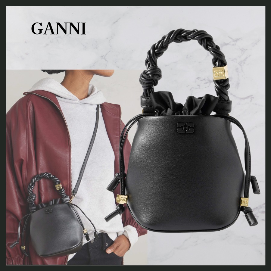★関税込★ GANNI Bou レザー バケットバッグ 2WAY