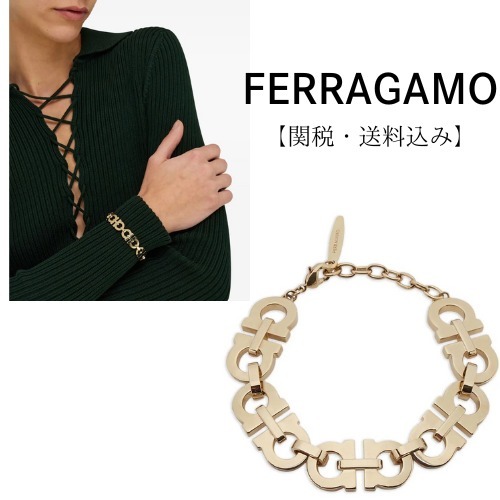 関送込☆FERRAGAMO☆フェラガモ☆ロゴブレスレット☆人気