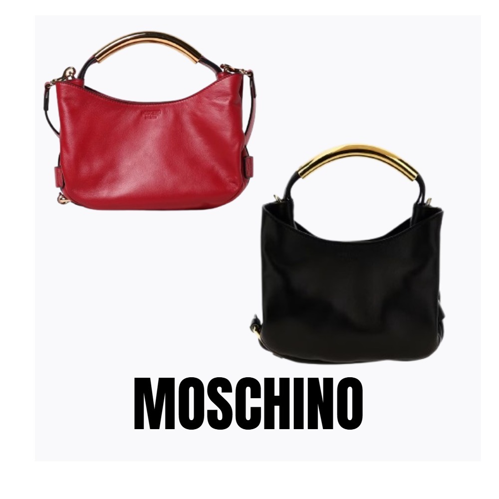 【MOSCHINO】ロゴ ディテール トップ ハンドル バッグ