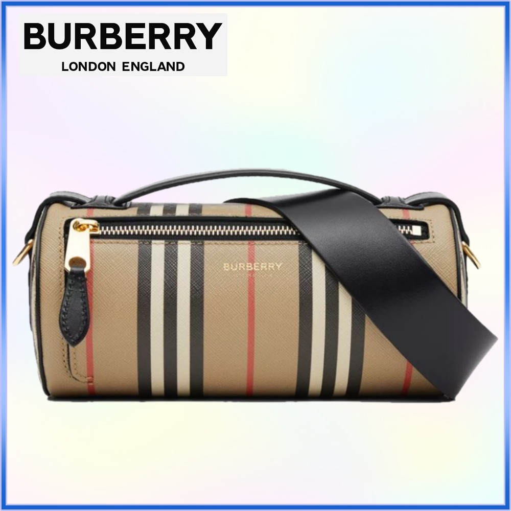 BURBERRY アイコンストライプ バレルバッグ 8030456