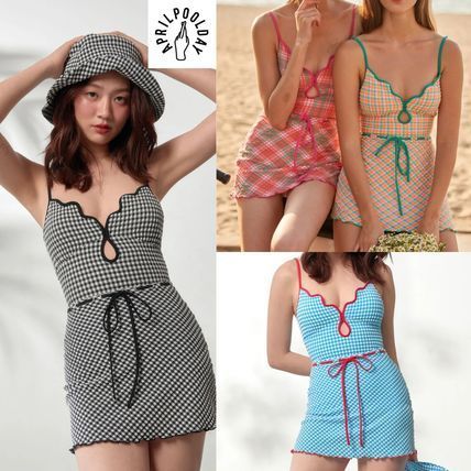 送料無料 APRILPOOLDAY スカート チェック柄 MINI SKIRT