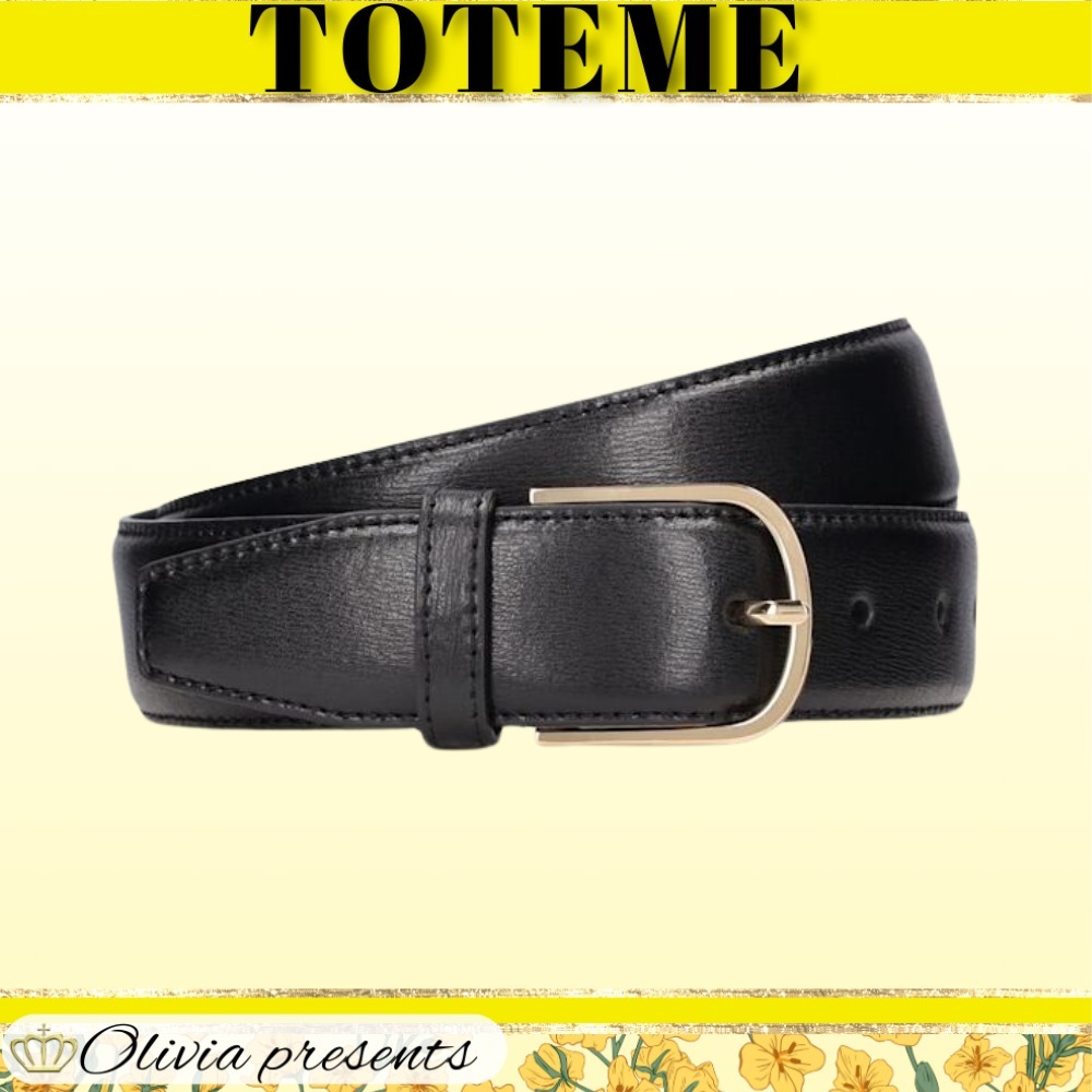 【Toteme】パルメラン模様のレザーベルト
