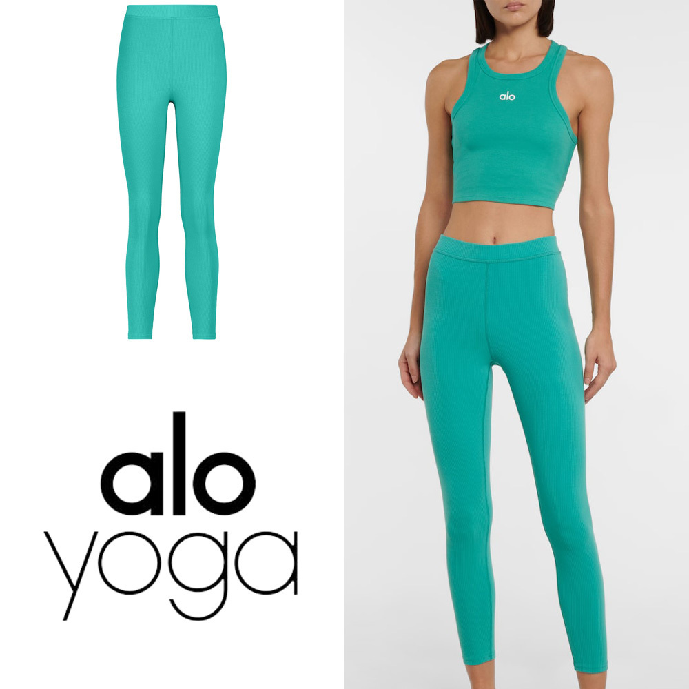 関税・送料込み!【国内発送】Alo Yoga Blissful ribbed レギンス