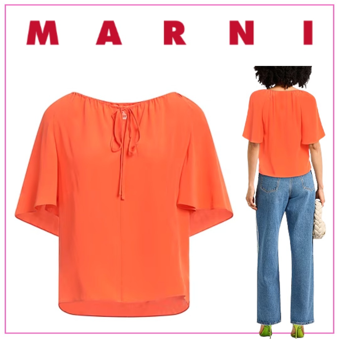 【MARNI】ボヘミアンブラウス ＜シルクトップス＞大きめサイズ