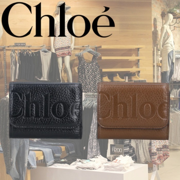 Chloe クロエ BIKIE ロゴ入り 三つ折り財布 関税込 C24WP451O21