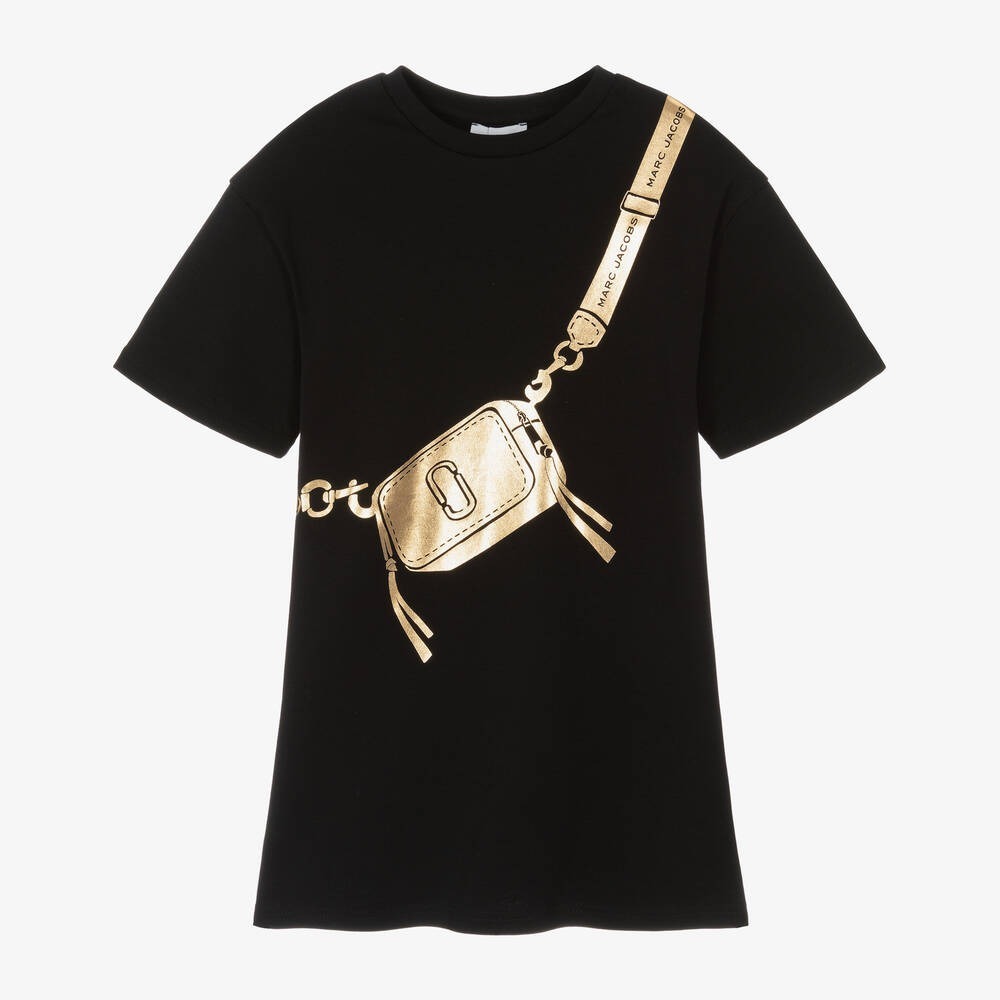 MARC JACOBS☆コットン♪バッグ柄ワンピース 黒(2-12Y) 2025SS