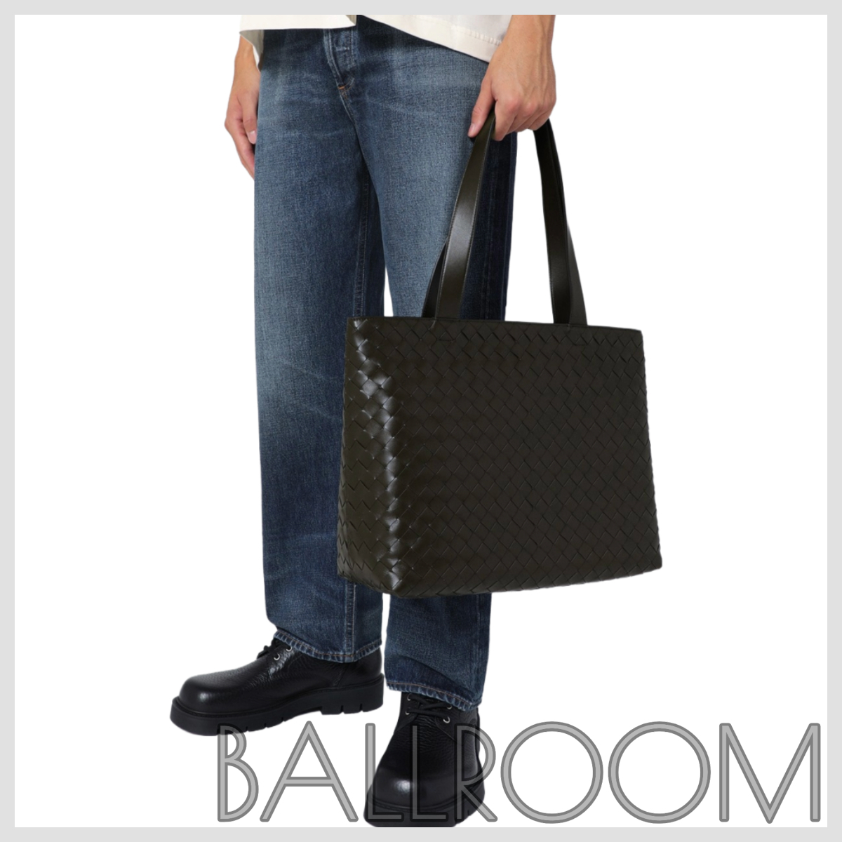 トートバッグ BV482 SMALL INTRECCIATO ZIPPED TOTE