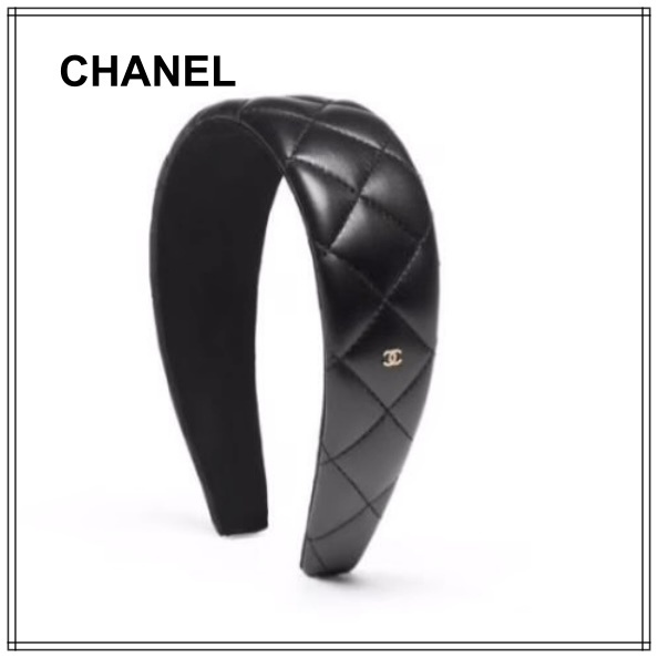 キルティングが可愛い【CHANEL】太めカチューシャ  CCマーク