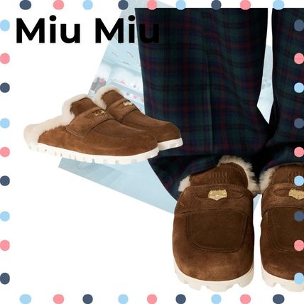 【MIU MIU】スエードミュール ブラウン