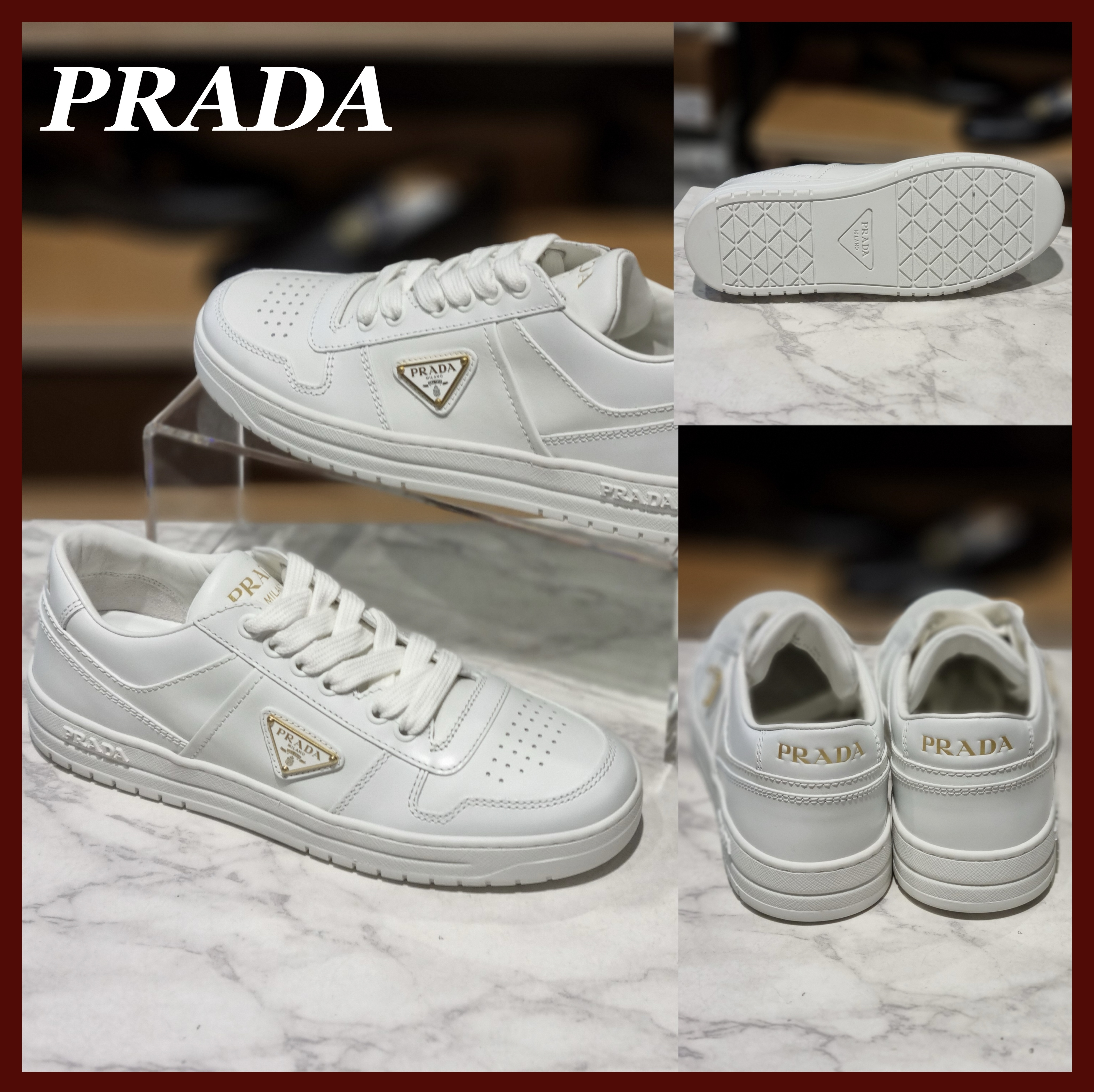 【関税込み】☆PRADA☆ ダウンタウン レザー スニーカー