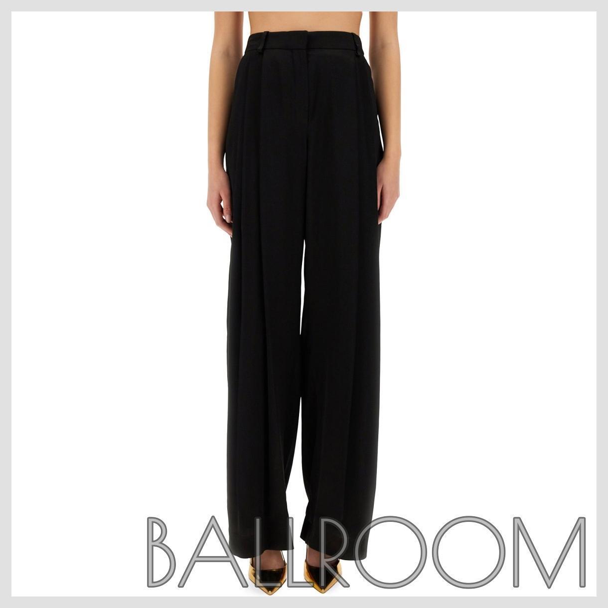 パンツ NINA RICCI WIDE-LEG PANTS WITH PLEAT