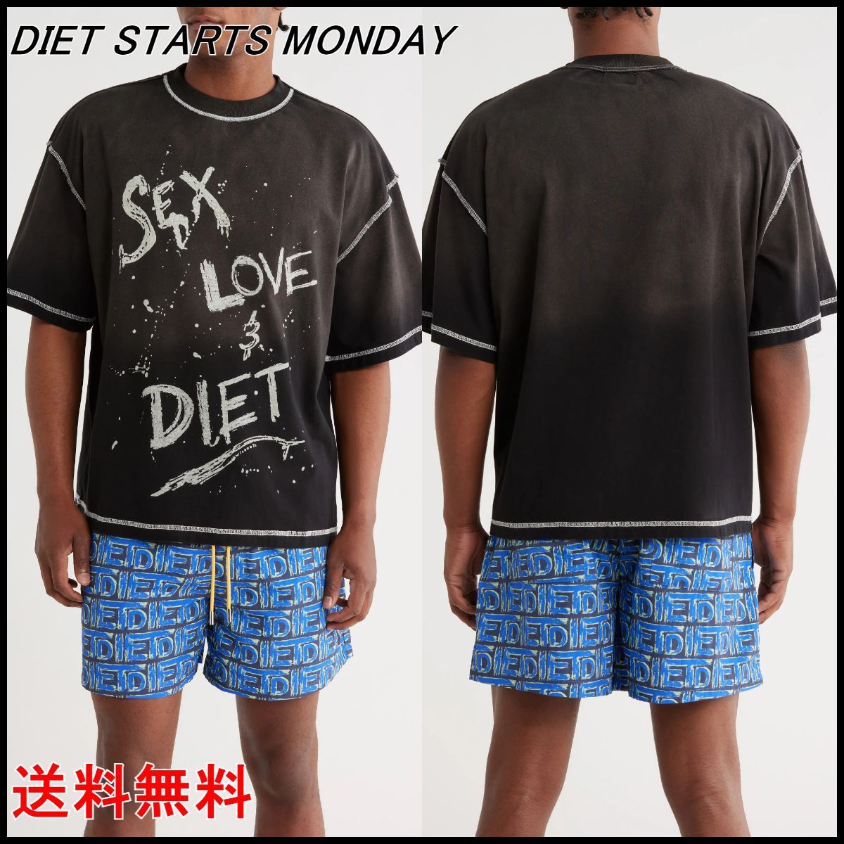 Tシャツ・カットソー DIET STARTS MONDAY Splatter Cotton Graphic T-Shirt