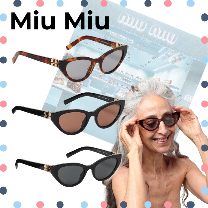 【MIU MIU】ロゴ サングラス ブラウン ブラック