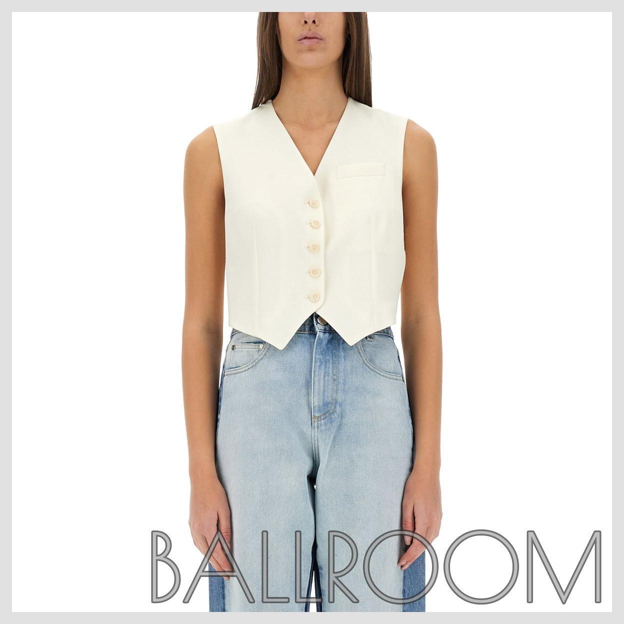 Tシャツ・カットソー STELLA MCCARTNEY WOOL TAILORING SHORT VEST