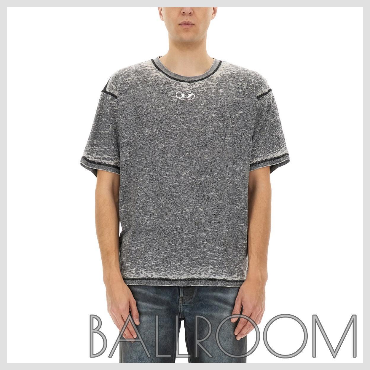 Tシャツ・カットソー DIESEL T-BOXT-PAK T-SHIRT WITH CHROME EFFECT LOGO