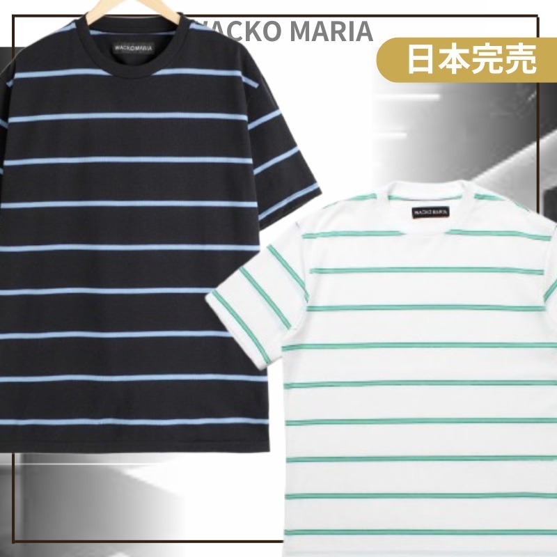 【日本完売】WACKO MARIA ストライプクルーネックTシャツ
