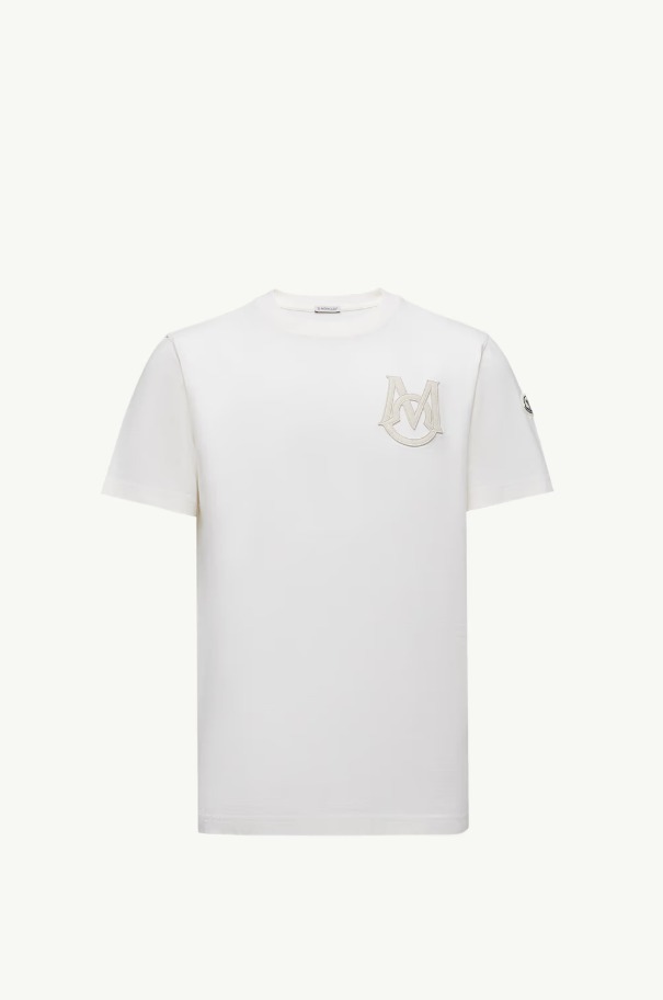 MONCLER 2025/26秋冬新作 ロゴパッチ付 クルーネック半袖Tシャツ