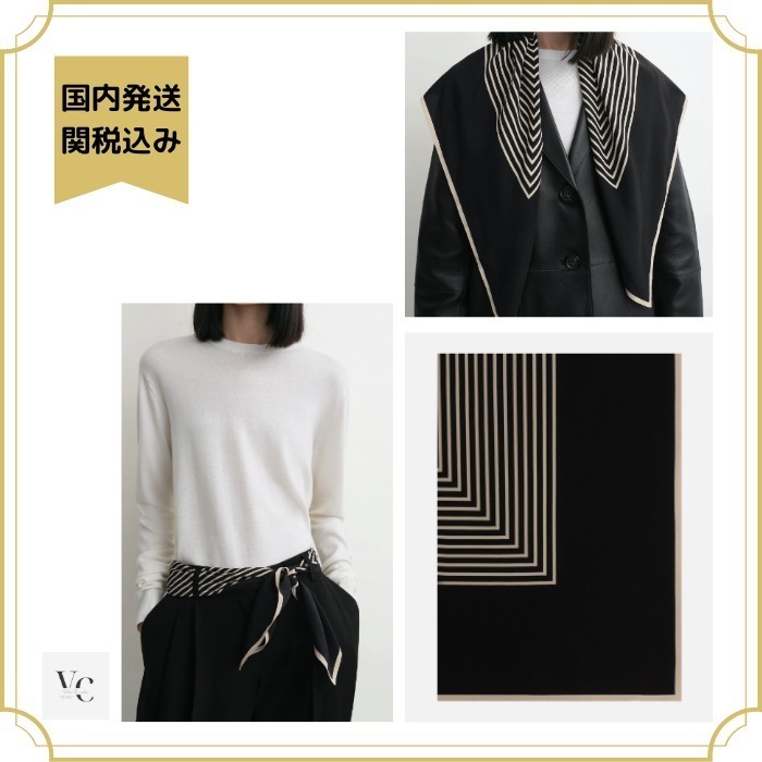 TOTEME トーテム モノグラム シルクスカーフ