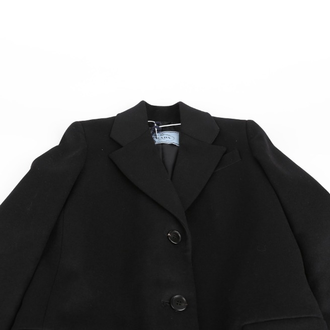《PRADA》ウール プリーツ ディテール コート #36 中古 美品