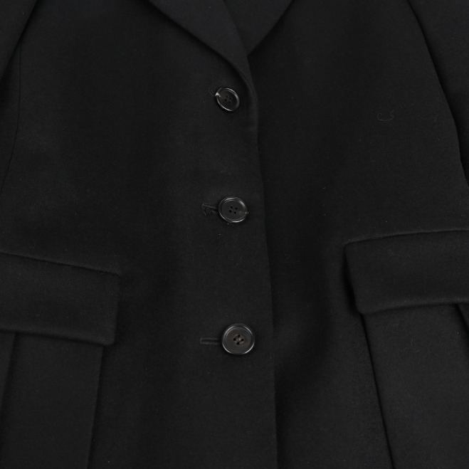 《PRADA》ウール プリーツ ディテール コート #36 中古 美品