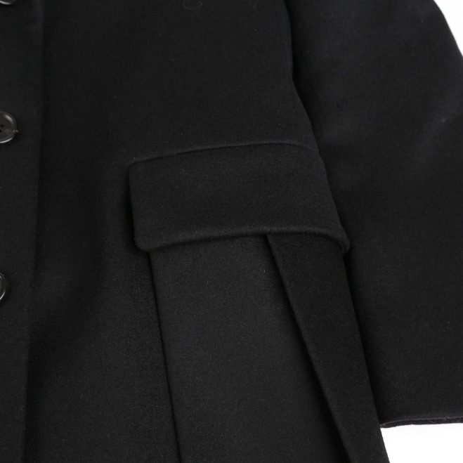 《PRADA》ウール プリーツ ディテール コート #36 中古 美品