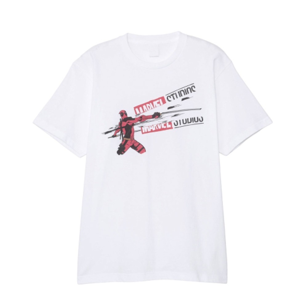 ★MARVELCOLLECTION★ Small Planet Deadpool Studios Logo T-Sh