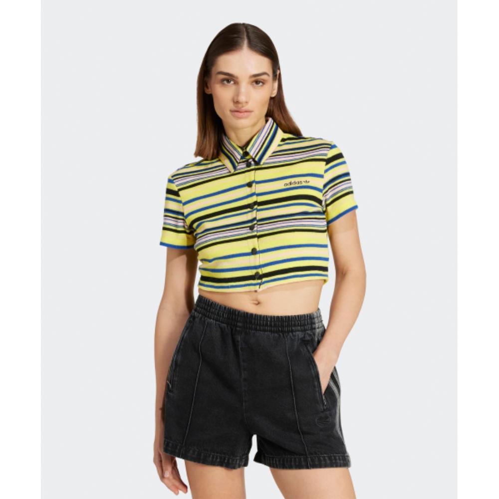 ★ adidas★ Towel Button Up Tee Yellow JC5333