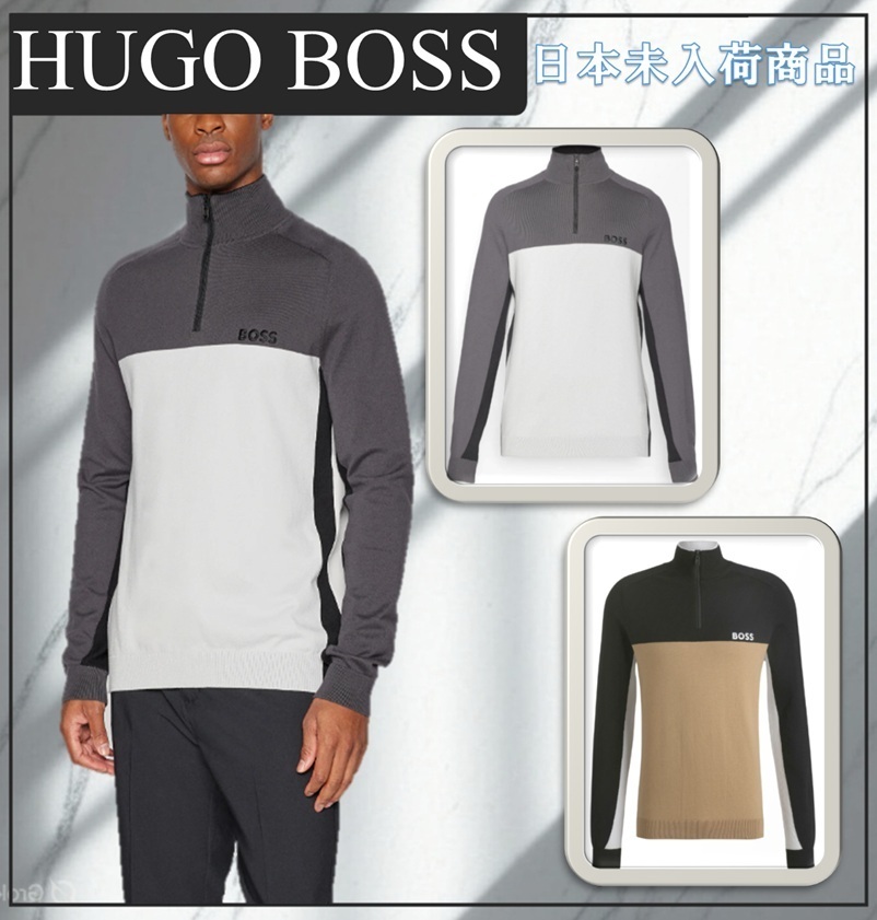 [HUGO BOSS]日本未入荷 大谷選手愛用 スウェット ジッパーニット