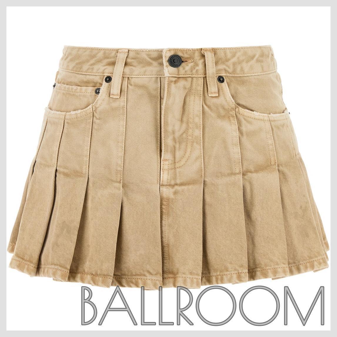 ミニスカート BALENCIAGA BEIGE DENIM MINI SKIRT
