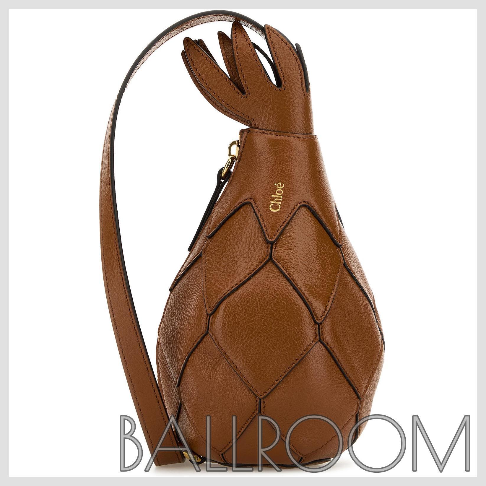 ショルダーバッグ・ポシェット CHLOE CARAMEL LEATHER ANANAS SHOULDER BAG